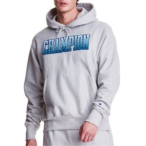 NWT CHAMPION REVERSE WEAVE CHENILLE OMBRE PULLOVER HOODIE SWEATER MENS S SMALL